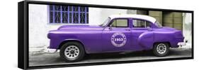 Cuba Fuerte Collection Panoramic - Purple Pontiac 1953 Original Classic Car-Philippe Hugonnard-Framed Stretched Canvas