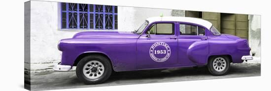 Cuba Fuerte Collection Panoramic - Purple Pontiac 1953 Original Classic Car-Philippe Hugonnard-Stretched Canvas