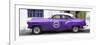 Cuba Fuerte Collection Panoramic - Purple Pontiac 1953 Original Classic Car-Philippe Hugonnard-Framed Photographic Print