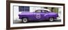 Cuba Fuerte Collection Panoramic - Purple Pontiac 1953 Original Classic Car-Philippe Hugonnard-Framed Photographic Print