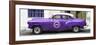 Cuba Fuerte Collection Panoramic - Purple Pontiac 1953 Original Classic Car-Philippe Hugonnard-Framed Photographic Print