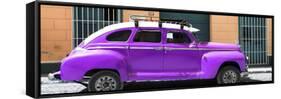 Cuba Fuerte Collection Panoramic - Purple Vintage Car-Philippe Hugonnard-Framed Stretched Canvas