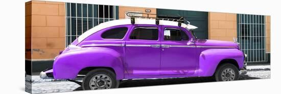 Cuba Fuerte Collection Panoramic - Purple Vintage Car-Philippe Hugonnard-Stretched Canvas