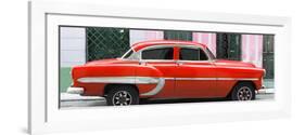 Cuba Fuerte Collection Panoramic - Red Bel Air Classic Car-Philippe Hugonnard-Framed Photographic Print