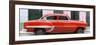 Cuba Fuerte Collection Panoramic - Red Bel Air Classic Car-Philippe Hugonnard-Framed Photographic Print