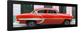 Cuba Fuerte Collection Panoramic - Red Bel Air Classic Car-Philippe Hugonnard-Framed Photographic Print