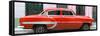 Cuba Fuerte Collection Panoramic - Red Bel Air Classic Car-Philippe Hugonnard-Framed Stretched Canvas