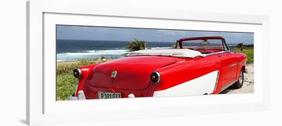 Cuba Fuerte Collection Panoramic - Red Cabriolet Classic Car-Philippe Hugonnard-Framed Photographic Print