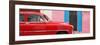 Cuba Fuerte Collection Panoramic - Red Chevy in Havana-Philippe Hugonnard-Framed Photographic Print