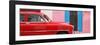 Cuba Fuerte Collection Panoramic - Red Chevy in Havana-Philippe Hugonnard-Framed Photographic Print