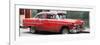 Cuba Fuerte Collection Panoramic - Red Chevy-Philippe Hugonnard-Framed Photographic Print