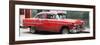 Cuba Fuerte Collection Panoramic - Red Chevy-Philippe Hugonnard-Framed Photographic Print