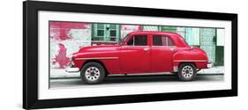 Cuba Fuerte Collection Panoramic - Red Classic American Car-Philippe Hugonnard-Framed Photographic Print