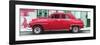 Cuba Fuerte Collection Panoramic - Red Classic American Car-Philippe Hugonnard-Framed Premium Photographic Print