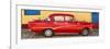 Cuba Fuerte Collection Panoramic - Red Classic Car in Trinidad-Philippe Hugonnard-Framed Photographic Print