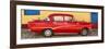 Cuba Fuerte Collection Panoramic - Red Classic Car in Trinidad-Philippe Hugonnard-Framed Photographic Print