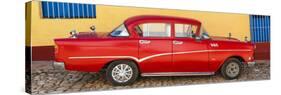 Cuba Fuerte Collection Panoramic - Red Classic Car in Trinidad-Philippe Hugonnard-Stretched Canvas