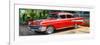 Cuba Fuerte Collection Panoramic - Red Classic Car in Vinales-Philippe Hugonnard-Framed Photographic Print