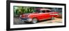 Cuba Fuerte Collection Panoramic - Red Classic Car in Vinales-Philippe Hugonnard-Framed Photographic Print