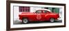 Cuba Fuerte Collection Panoramic - Red Pontiac 1953 Original Classic Car-Philippe Hugonnard-Framed Photographic Print