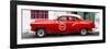 Cuba Fuerte Collection Panoramic - Red Pontiac 1953 Original Classic Car-Philippe Hugonnard-Framed Photographic Print
