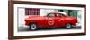 Cuba Fuerte Collection Panoramic - Red Pontiac 1953 Original Classic Car-Philippe Hugonnard-Framed Photographic Print