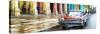 Cuba Fuerte Collection Panoramic - Red Taxi of Havana-Philippe Hugonnard-Stretched Canvas