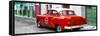 Cuba Fuerte Collection Panoramic - Red Taxi Pontiac 1953-Philippe Hugonnard-Framed Stretched Canvas