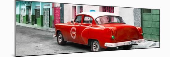 Cuba Fuerte Collection Panoramic - Red Taxi Pontiac 1953-Philippe Hugonnard-Mounted Photographic Print