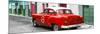 Cuba Fuerte Collection Panoramic - Red Taxi Pontiac 1953-Philippe Hugonnard-Mounted Photographic Print