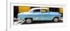 Cuba Fuerte Collection Panoramic - Retro Blue Car-Philippe Hugonnard-Framed Photographic Print