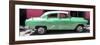 Cuba Fuerte Collection Panoramic - Retro Green Car-Philippe Hugonnard-Framed Photographic Print