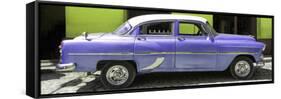 Cuba Fuerte Collection Panoramic - Retro Mauve Car-Philippe Hugonnard-Framed Stretched Canvas