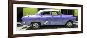 Cuba Fuerte Collection Panoramic - Retro Mauve Car-Philippe Hugonnard-Framed Photographic Print