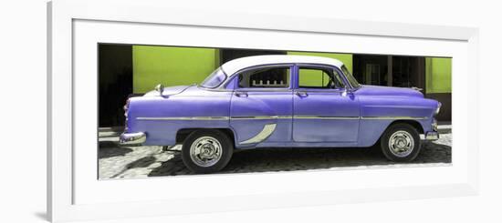 Cuba Fuerte Collection Panoramic - Retro Mauve Car-Philippe Hugonnard-Framed Photographic Print