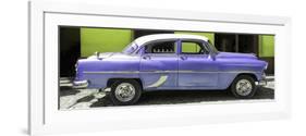 Cuba Fuerte Collection Panoramic - Retro Mauve Car-Philippe Hugonnard-Framed Photographic Print