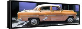 Cuba Fuerte Collection Panoramic - Retro Orange Car-Philippe Hugonnard-Framed Stretched Canvas
