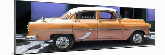 Cuba Fuerte Collection Panoramic - Retro Orange Car-Philippe Hugonnard-Mounted Photographic Print