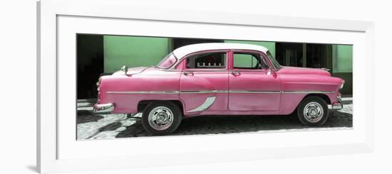 Cuba Fuerte Collection Panoramic - Retro Pink Car-Philippe Hugonnard-Framed Photographic Print