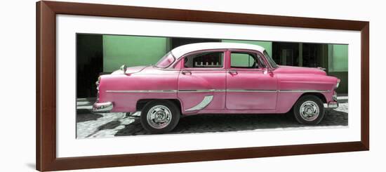 Cuba Fuerte Collection Panoramic - Retro Pink Car-Philippe Hugonnard-Framed Photographic Print