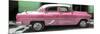 Cuba Fuerte Collection Panoramic - Retro Pink Car-Philippe Hugonnard-Mounted Photographic Print