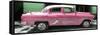 Cuba Fuerte Collection Panoramic - Retro Pink Car-Philippe Hugonnard-Framed Stretched Canvas