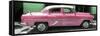 Cuba Fuerte Collection Panoramic - Retro Pink Car-Philippe Hugonnard-Framed Stretched Canvas