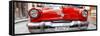 Cuba Fuerte Collection Panoramic - Retro Red Car in Havana-Philippe Hugonnard-Framed Stretched Canvas