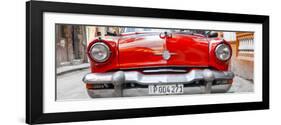 Cuba Fuerte Collection Panoramic - Retro Red Car in Havana-Philippe Hugonnard-Framed Photographic Print