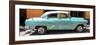 Cuba Fuerte Collection Panoramic - Retro Turquoise Car-Philippe Hugonnard-Framed Photographic Print