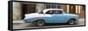 Cuba Fuerte Collection Panoramic - Skyblue Vintage American Car-Philippe Hugonnard-Framed Stretched Canvas