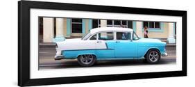 Cuba Fuerte Collection Panoramic - Skyblue Vintage Car-Philippe Hugonnard-Framed Photographic Print