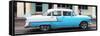 Cuba Fuerte Collection Panoramic - Skyblue Vintage Car-Philippe Hugonnard-Framed Stretched Canvas