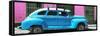 Cuba Fuerte Collection Panoramic - Skyblue Vintage Car-Philippe Hugonnard-Framed Stretched Canvas